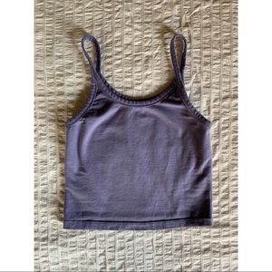 ARQ crop tank periwinkle